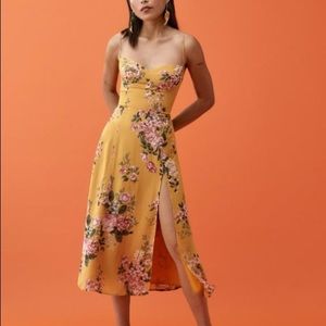 Reformation Juliette Midi Floral Dress in Anjelica